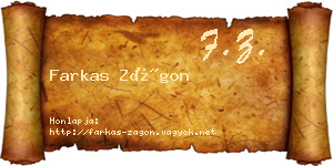 Farkas Zágon névjegykártya